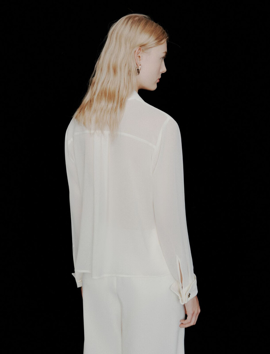 Žoržetska srajca - volna bela