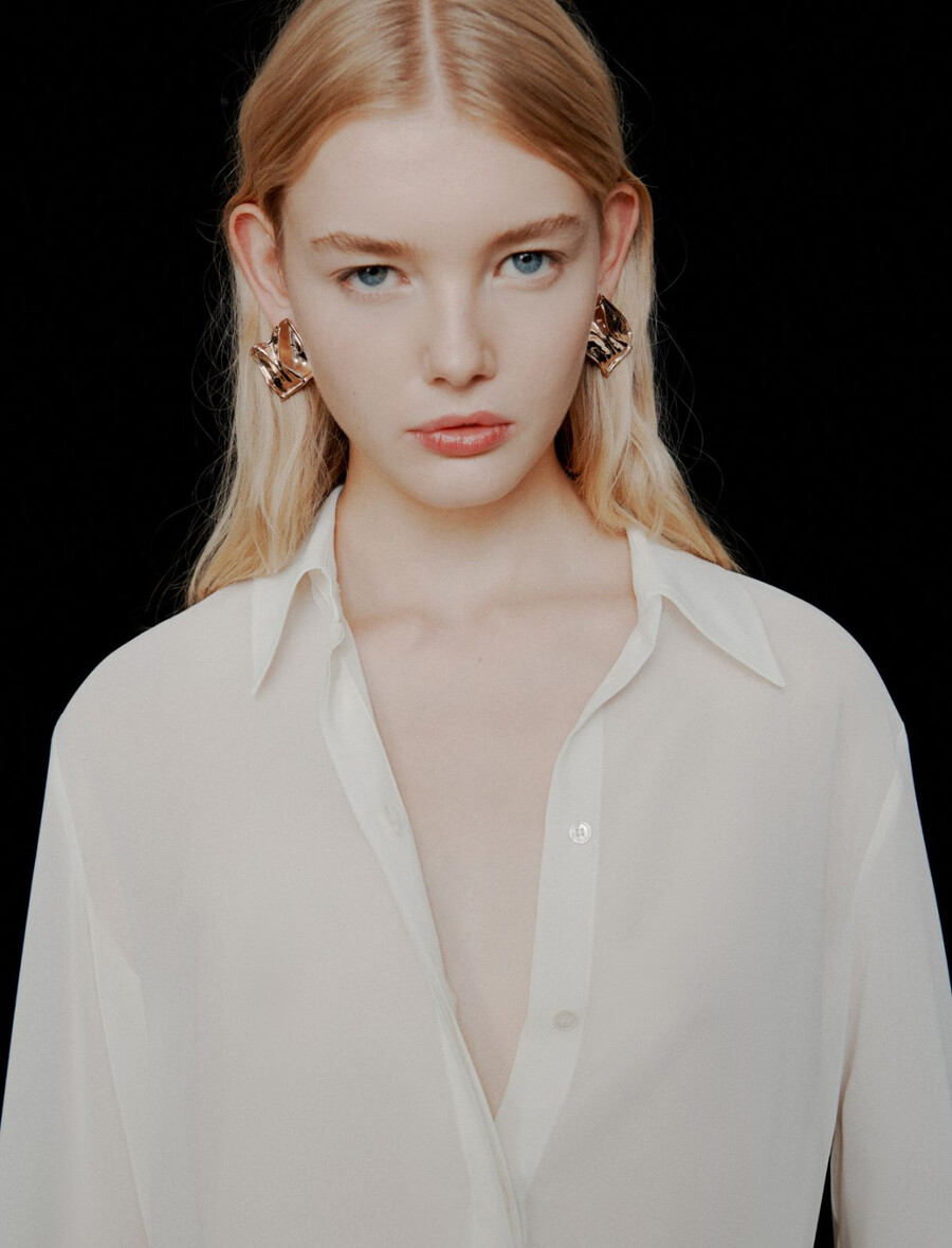 Žoržetska srajca - volna bela