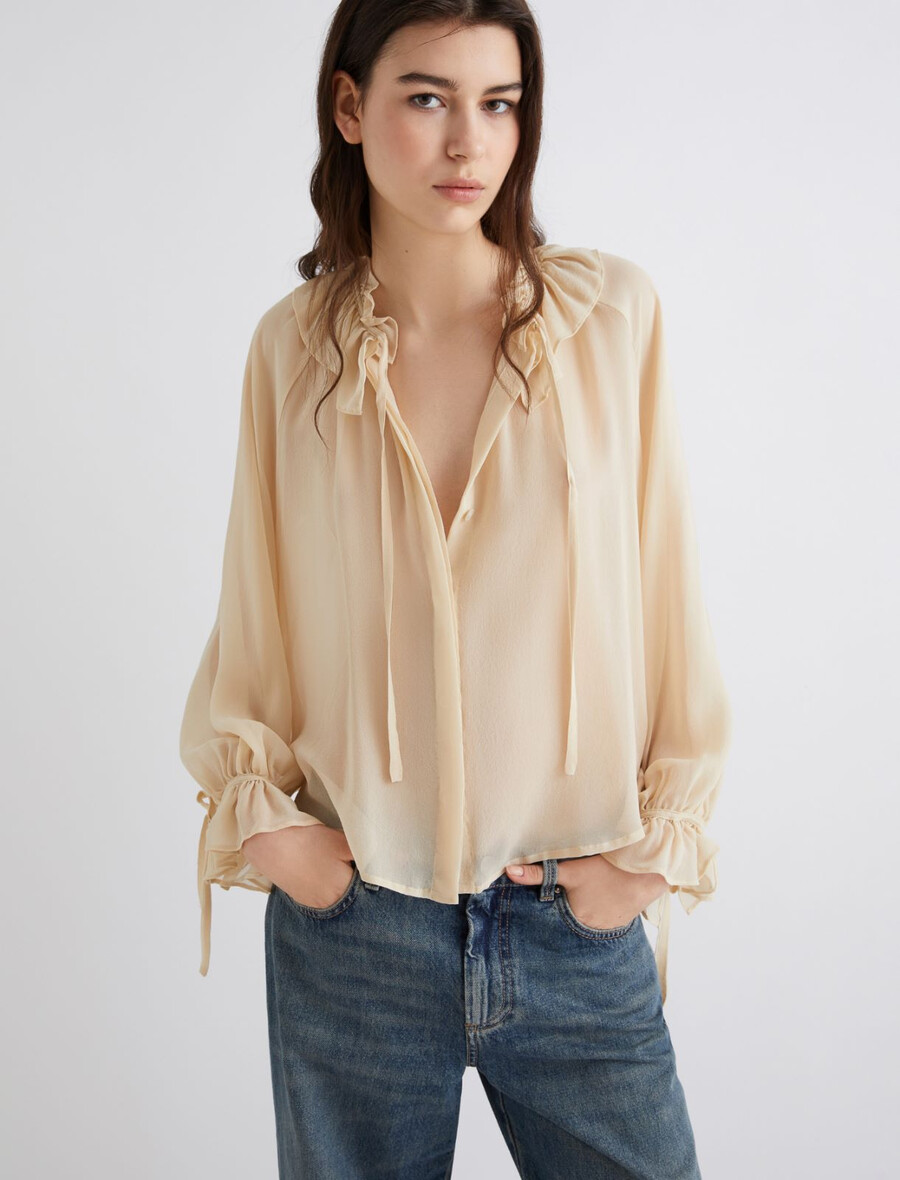 Žoržetska srajca - volna bela