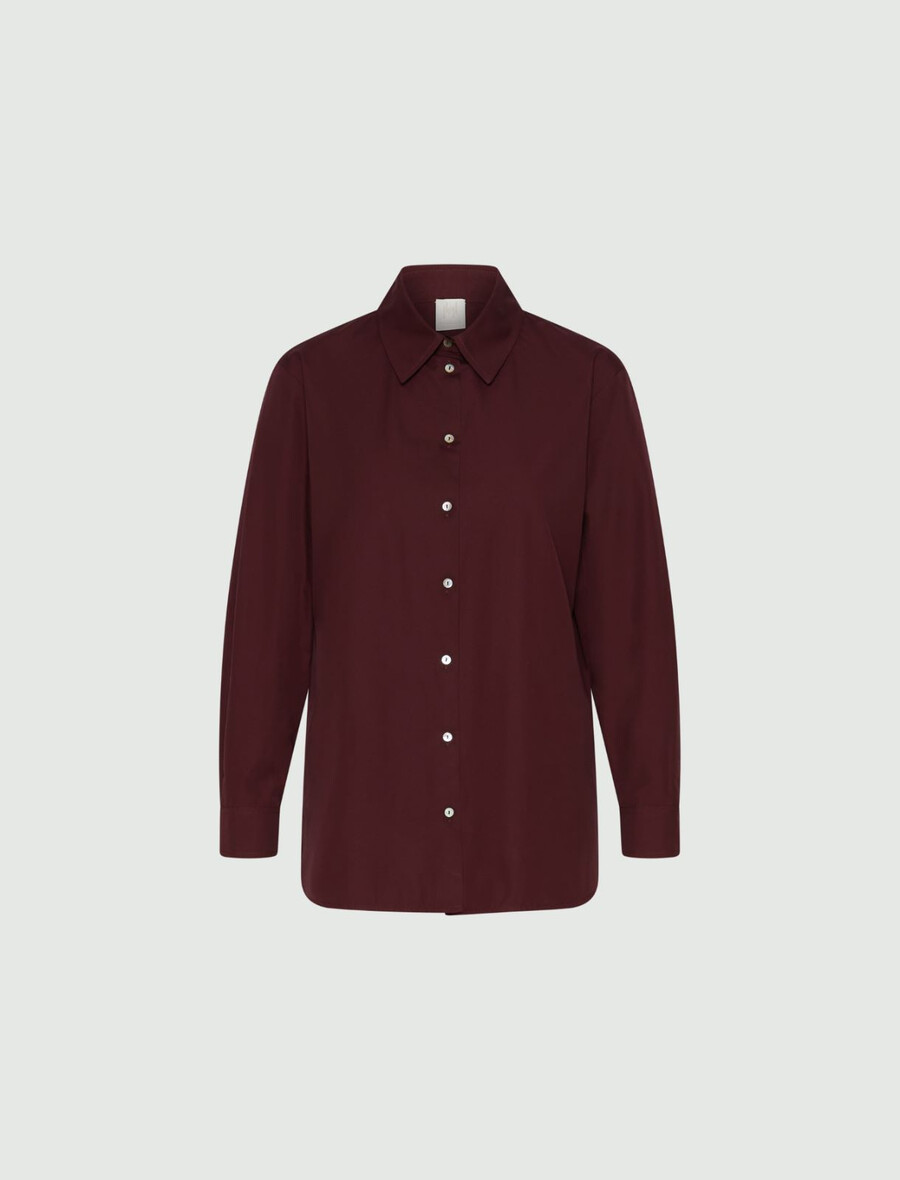 srajca iz poplina - bordo