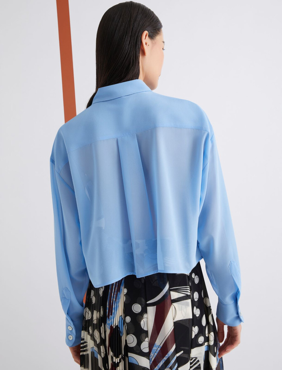 Žoržetska srajca - svetlo modra