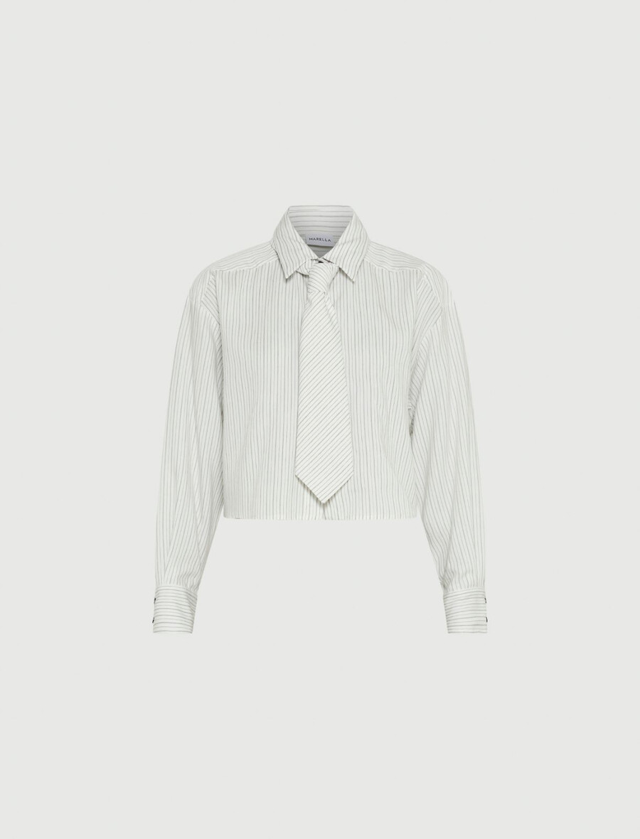 skrajšana bluza - bela