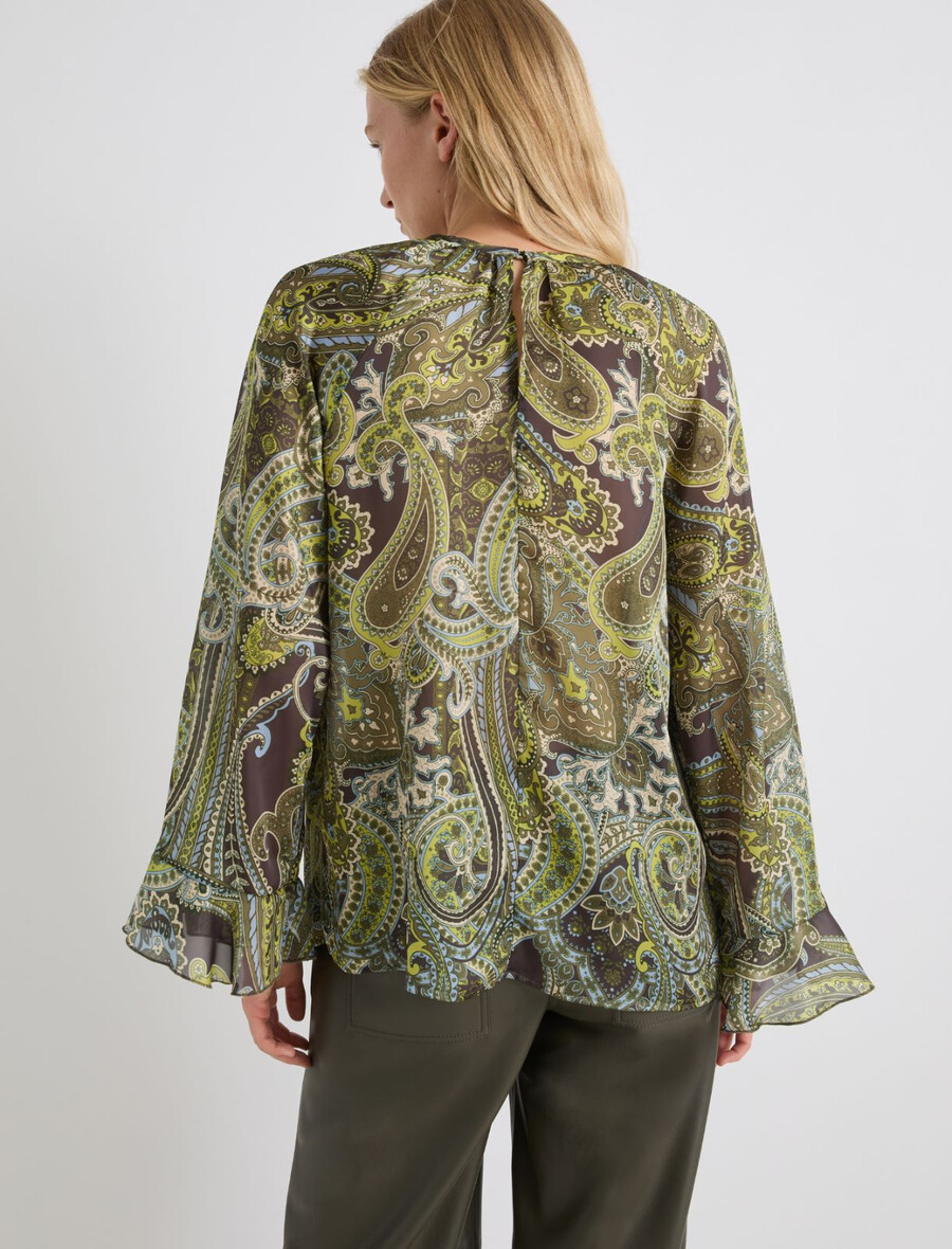 raztegnjena šifonska srajca - lime green