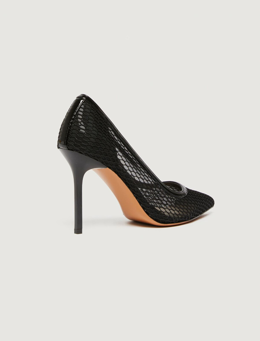 mrežasti čevlji za v sobo - Črna