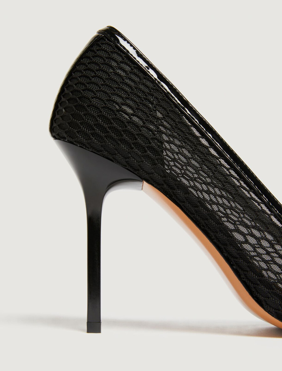 mrežasti čevlji za v sobo - Črna