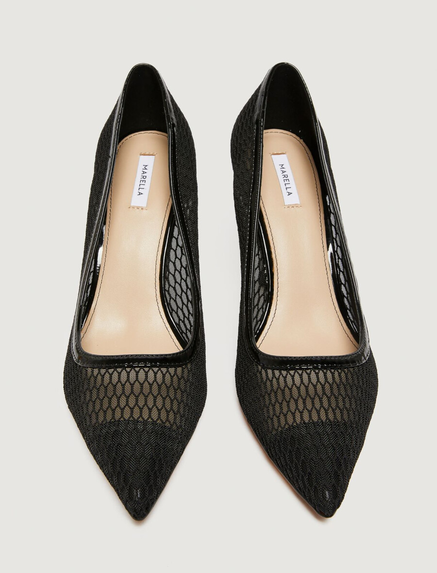 mrežasti čevlji za v sobo - Črna