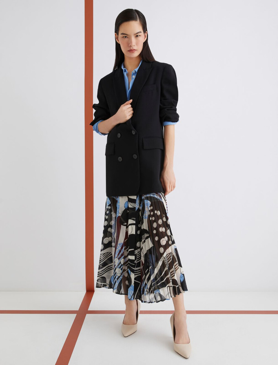 dolgo krilo s potiskom - volna bela