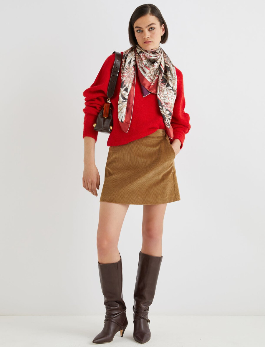 kratko žametno krilo - olivno