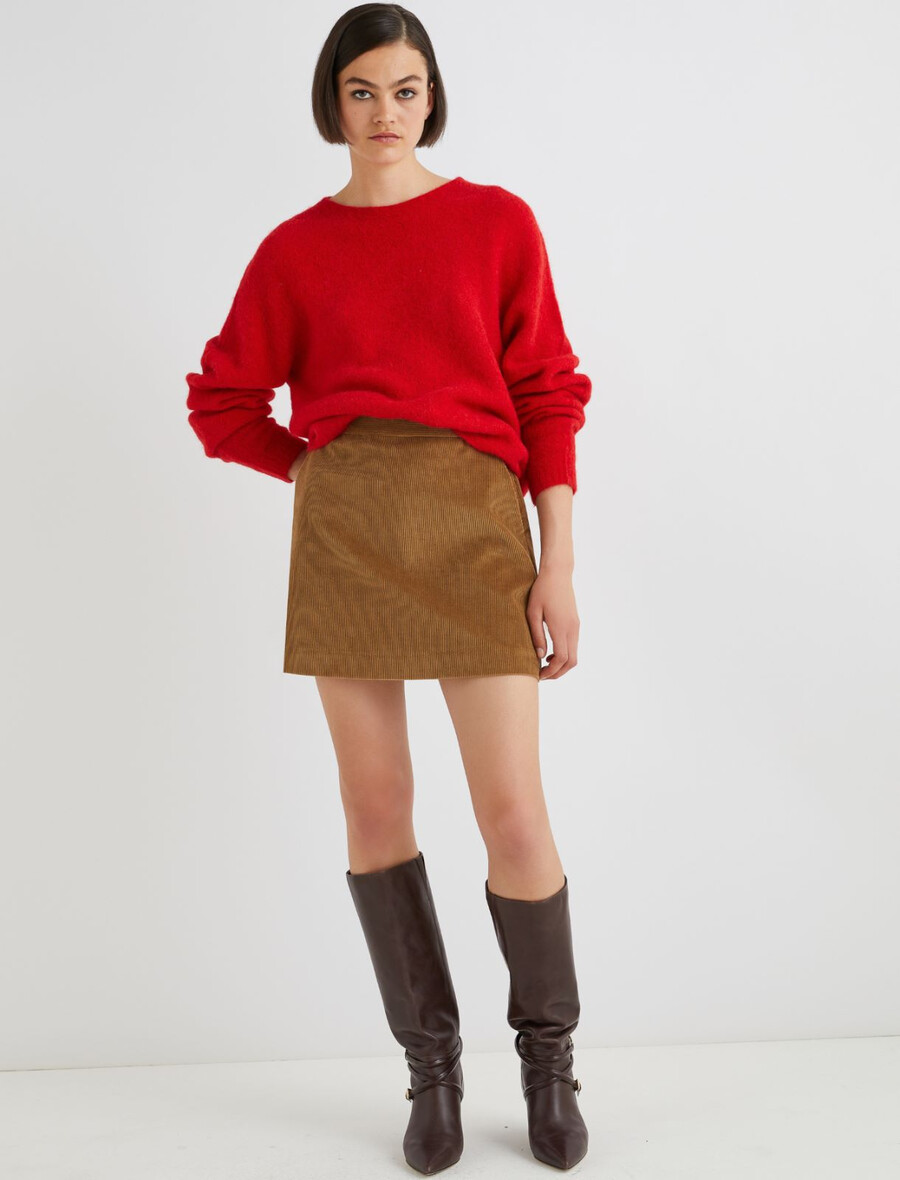 kratko žametno krilo - olivno