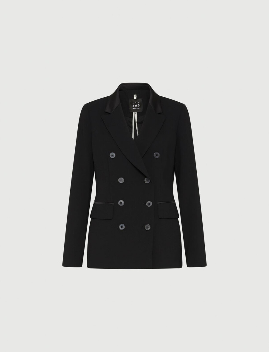 dvoredna jakna - Črna