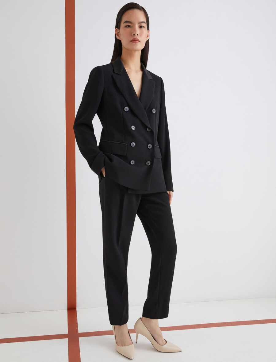 dvoredna jakna - Črna