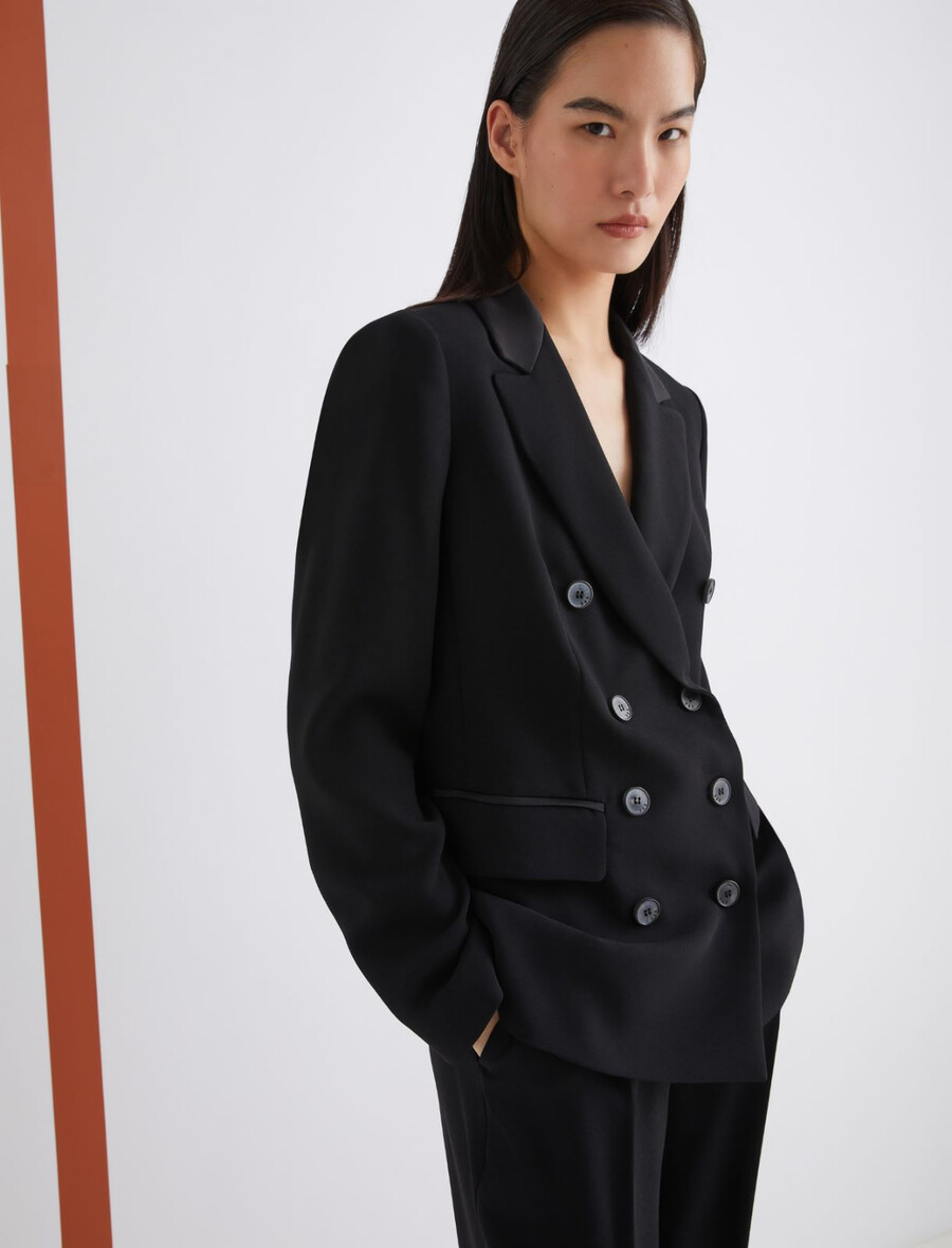 dvoredna jakna - Črna