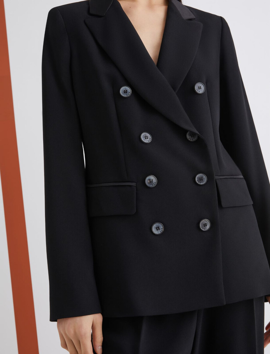 dvoredna jakna - Črna