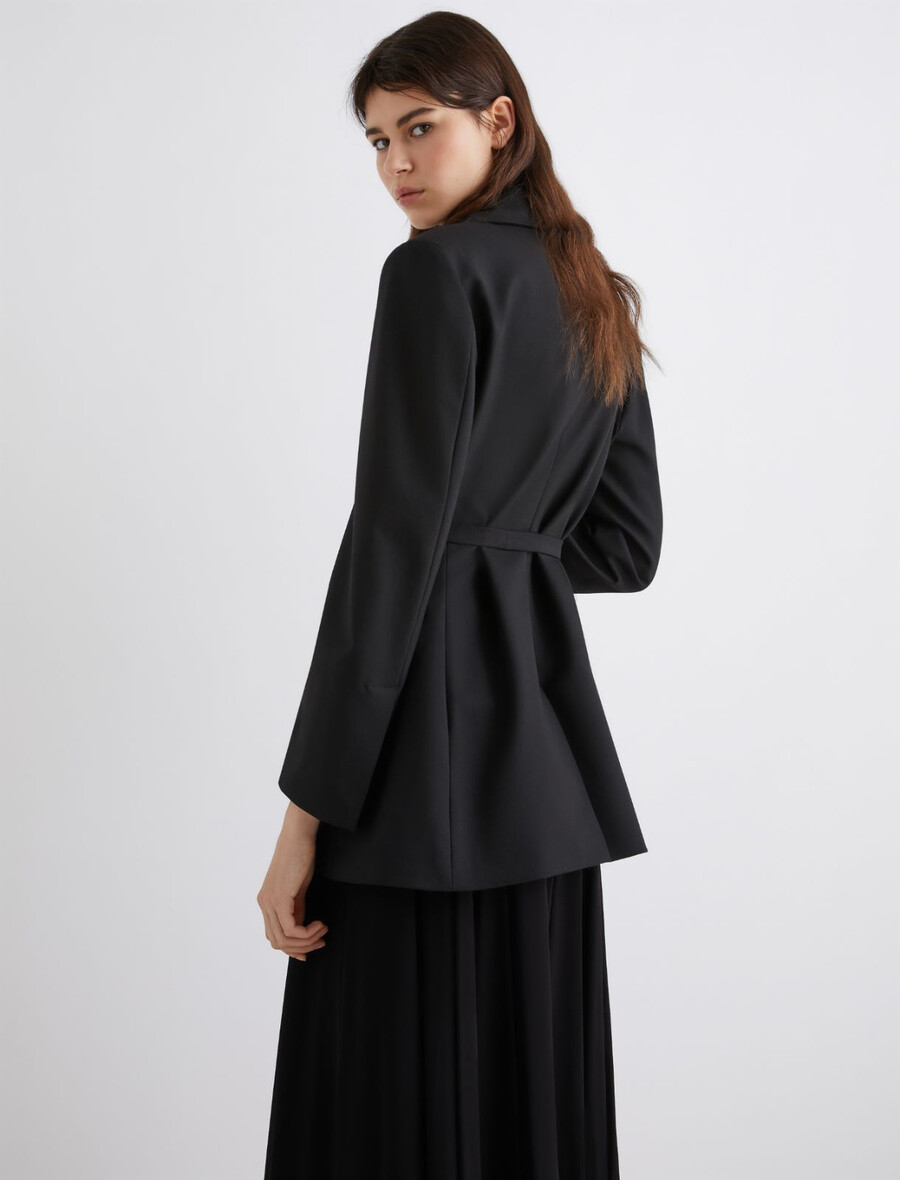 raztegljiv blazer - Črn