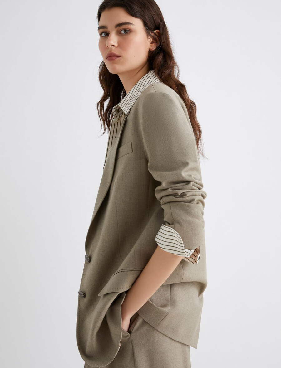 blazer iz raztegljivega keperja - laurel