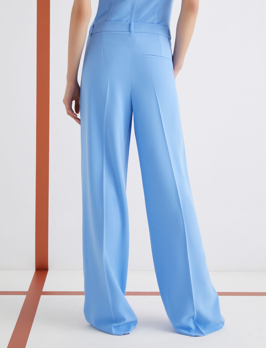 satenaste hlače envers - svetlo modre
