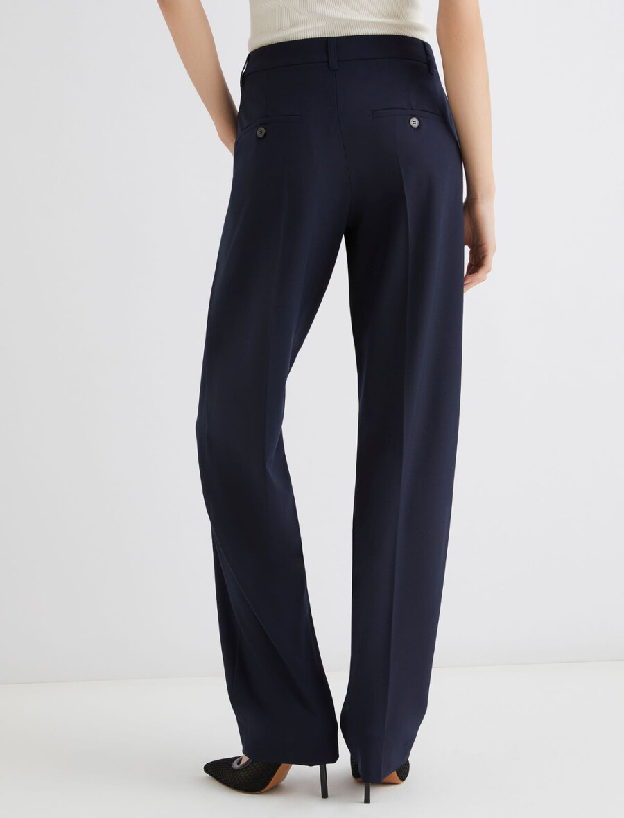 hlače slim fit - temno modre