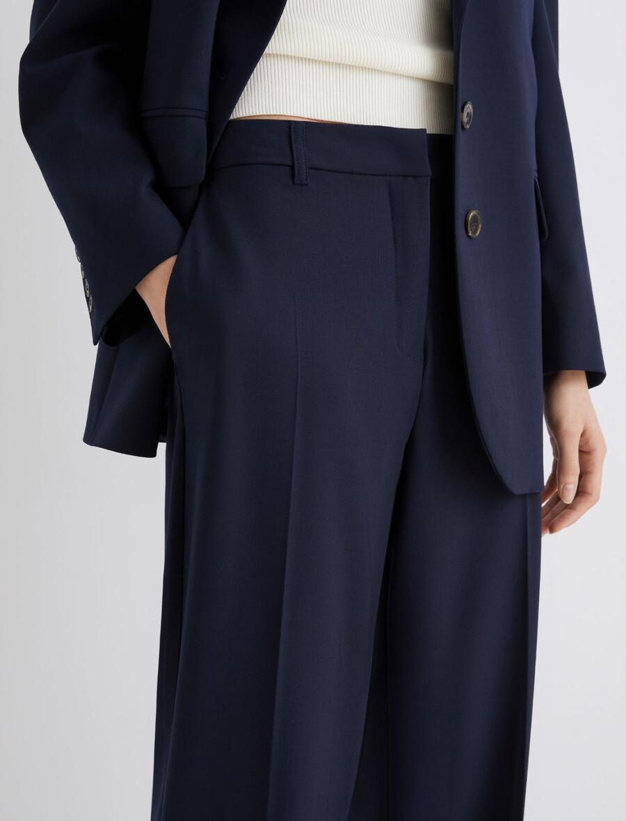 hlače slim fit - temno modre