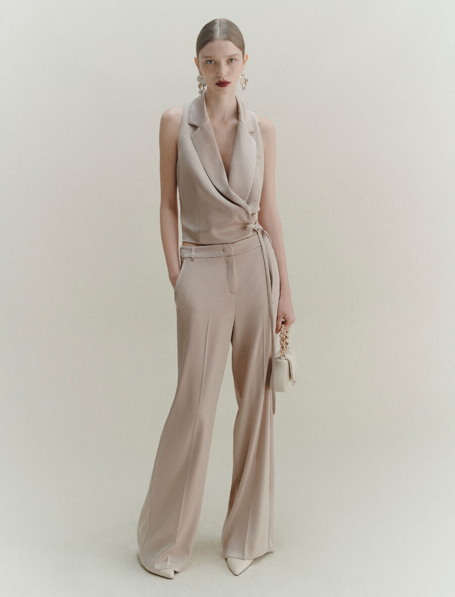 satenaste hlače - naravne