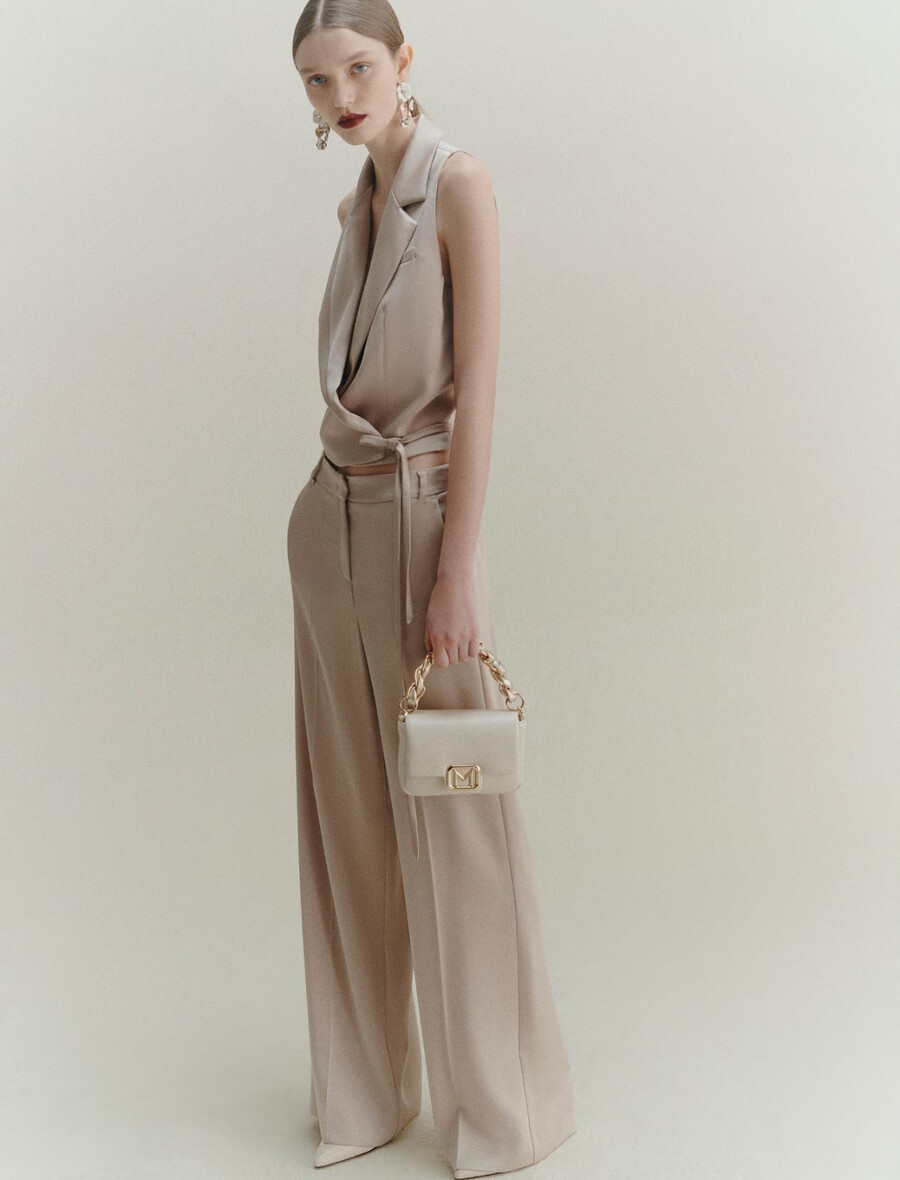 satenaste hlače - naravne