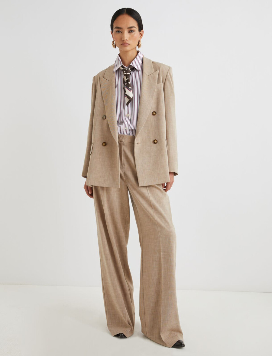 raztegljive široke hlače - beŽ