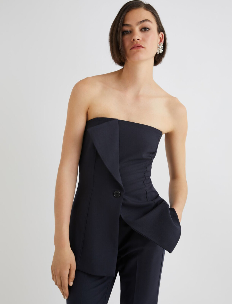 korzetni zgornji del - mornarsko moder