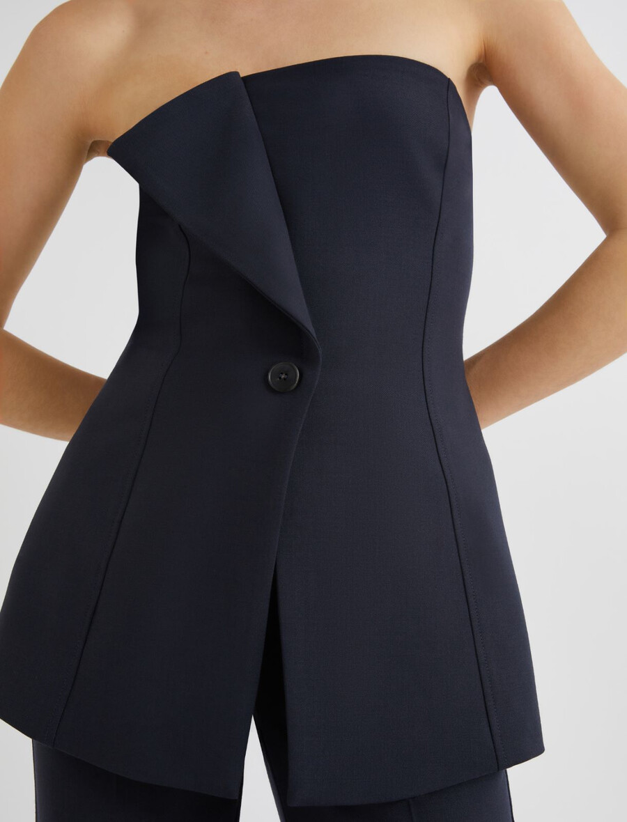 korzetni zgornji del - mornarsko moder