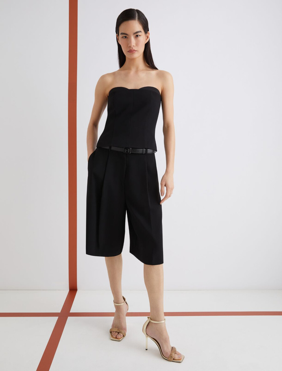 satenasti korzet envers - Črn