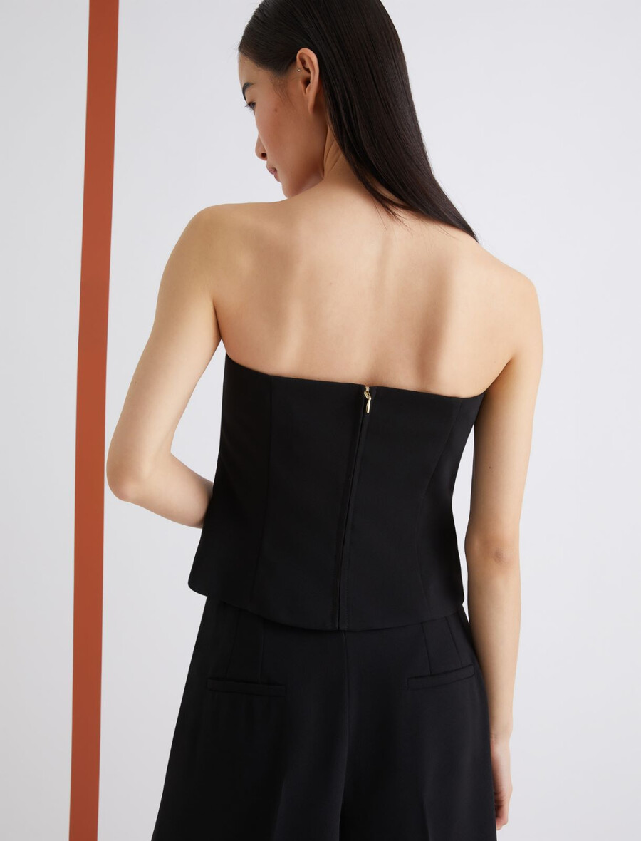 satenasti korzet envers - Črn