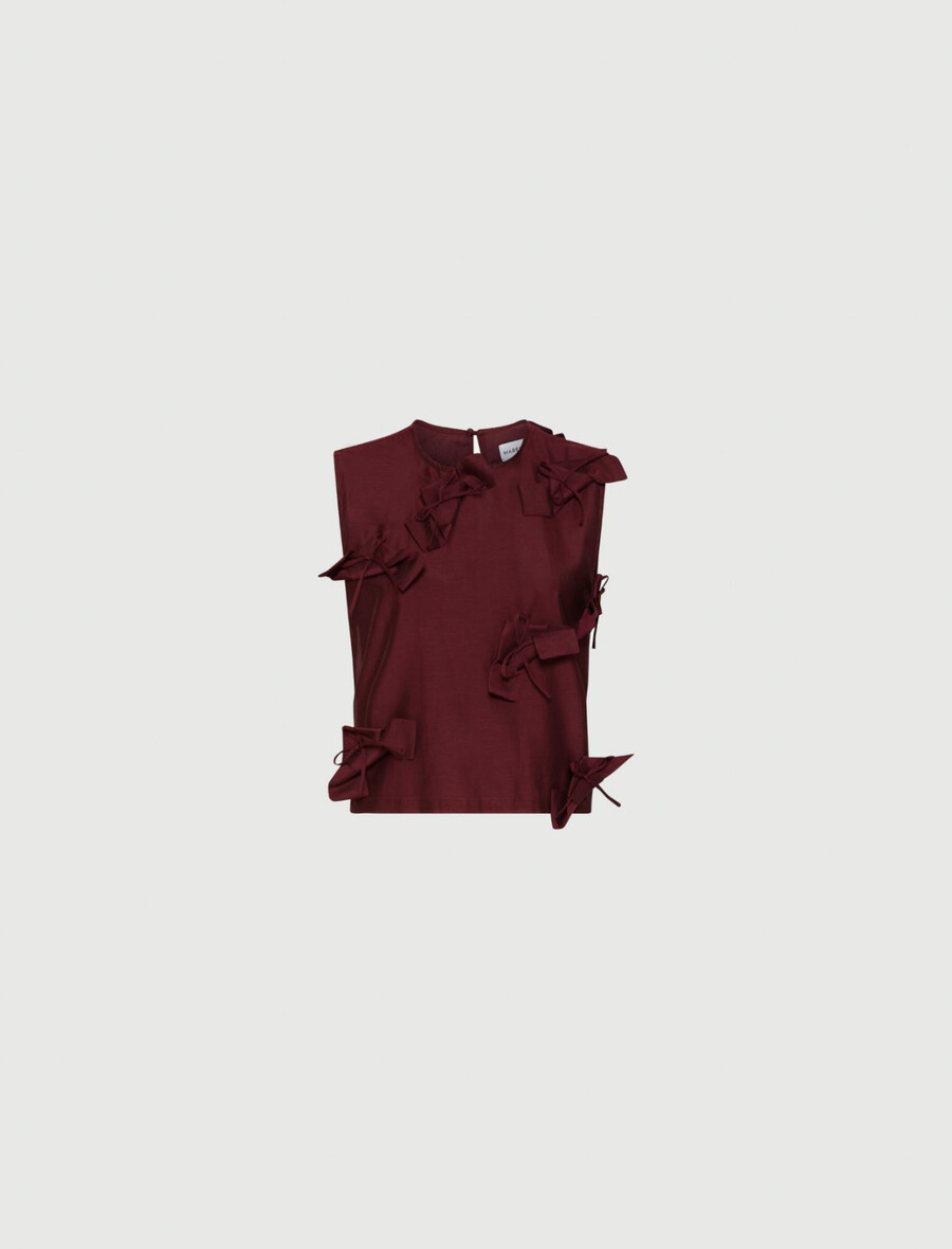 bluza z pentljo - bordo