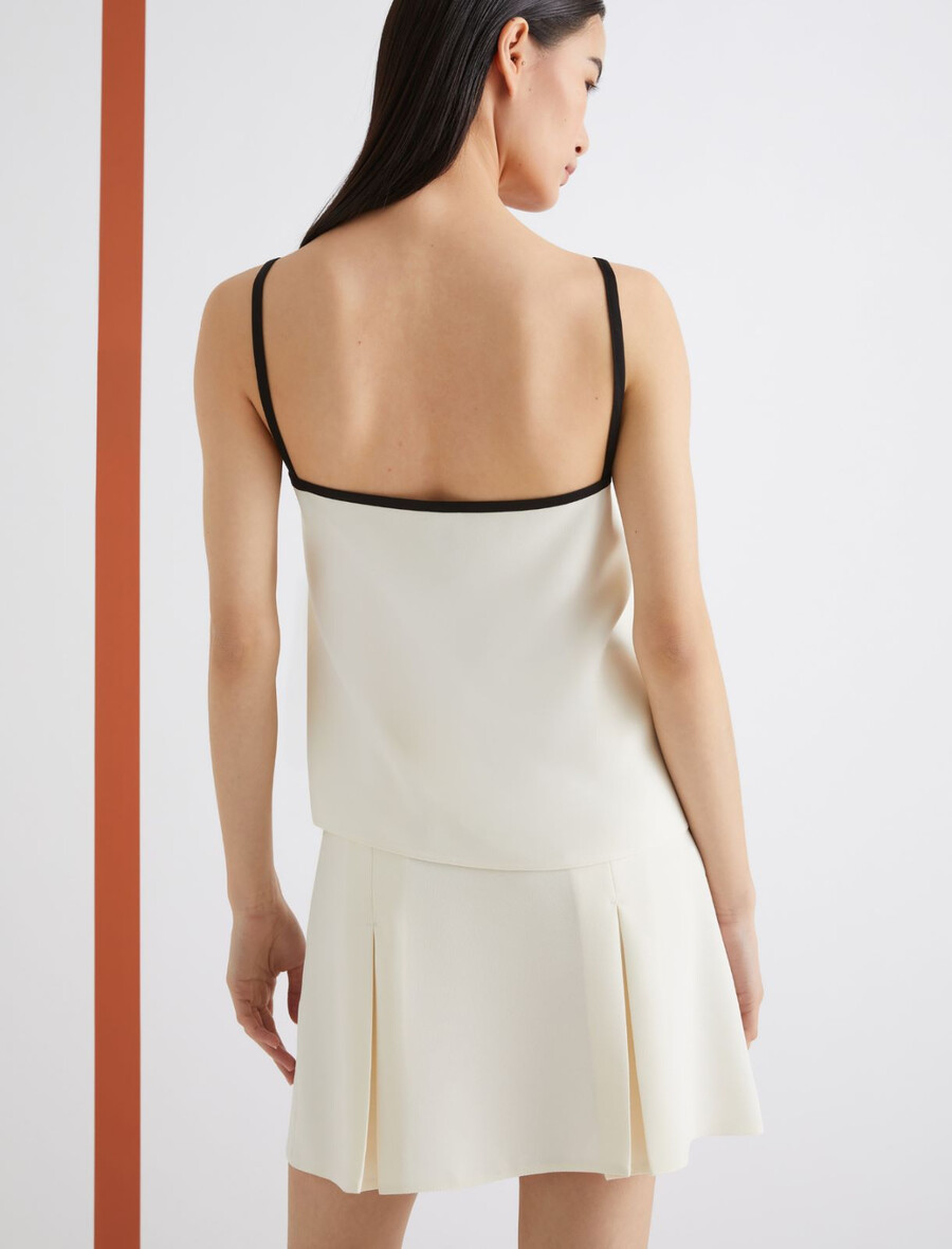 envers satenasti zgornji del brez rokavov - volna bela