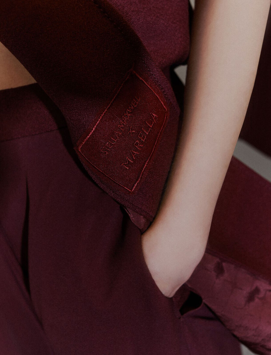 blazer brez rokavov - bordo