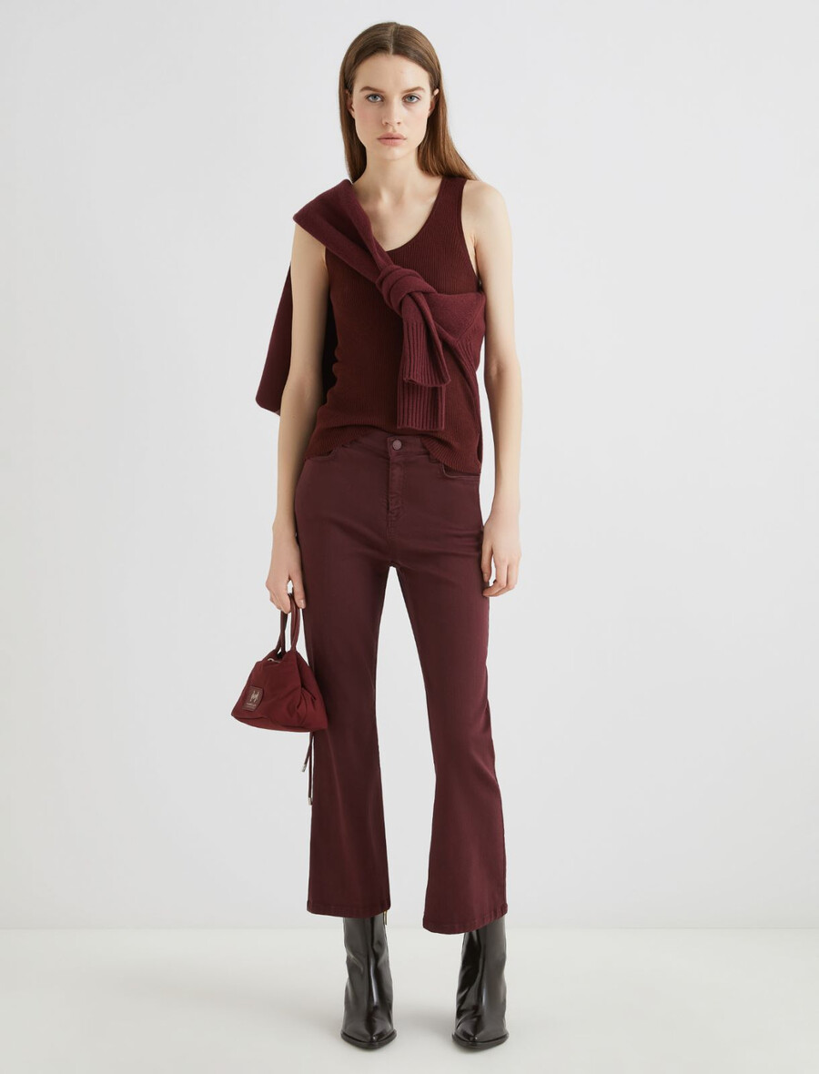 ultra lahek volnen telovnik - bordo