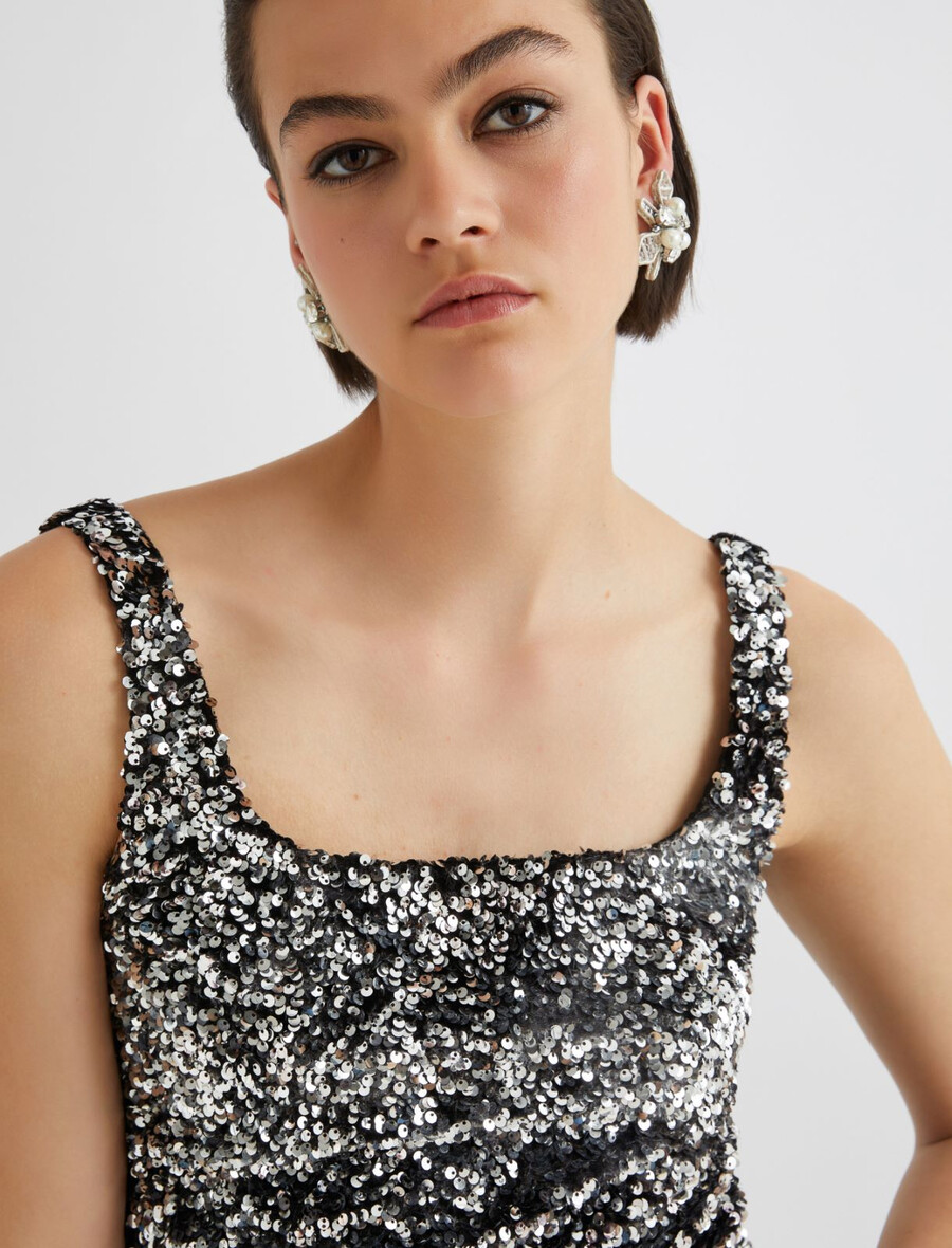 bleščičasti top - siva