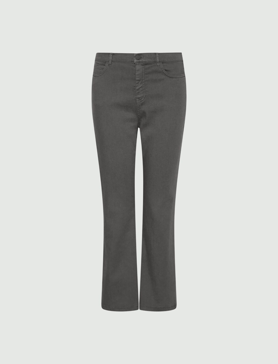 raztegnjene skrajšane kavbojke - olivna