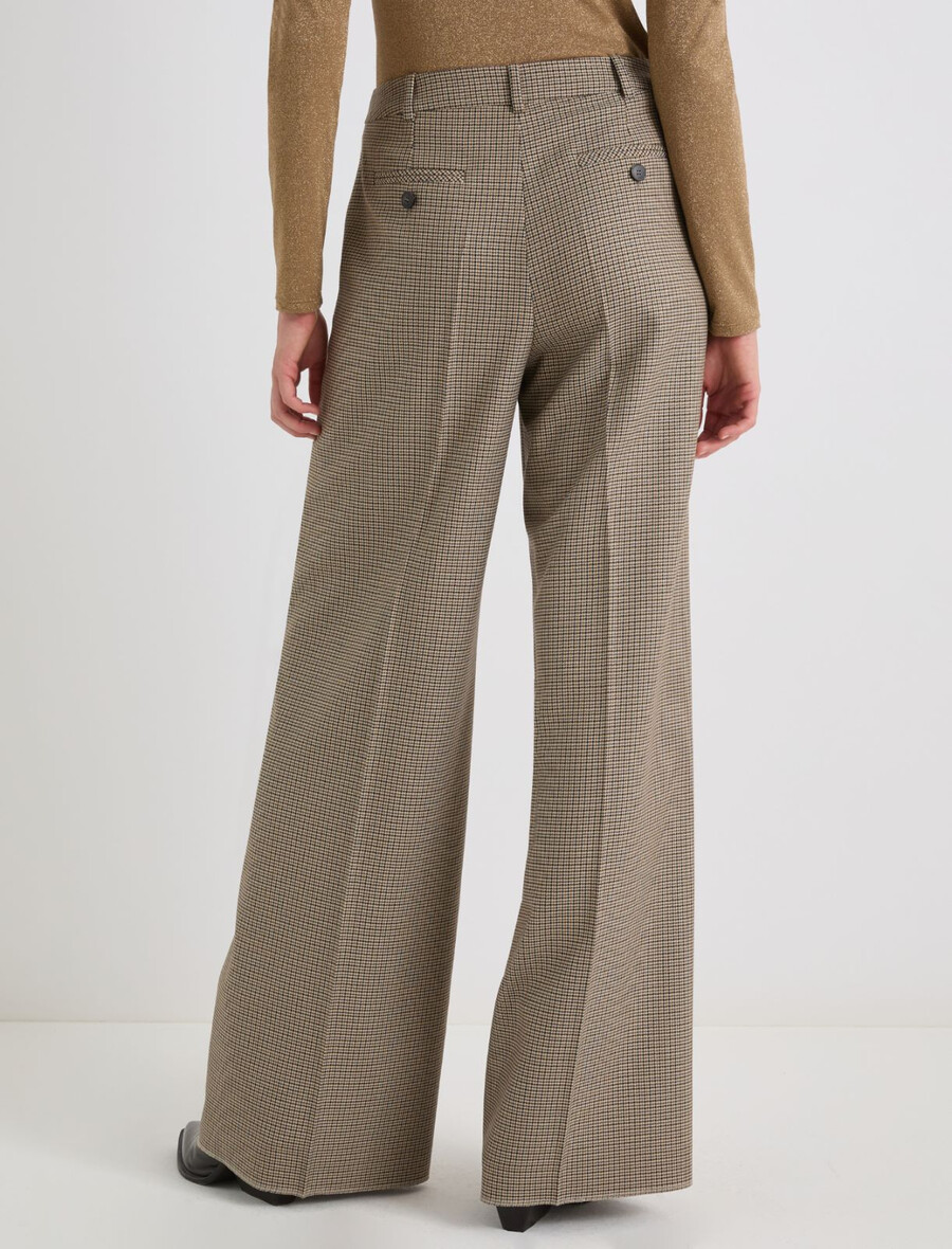 Široke hlače z lureksom - naravne