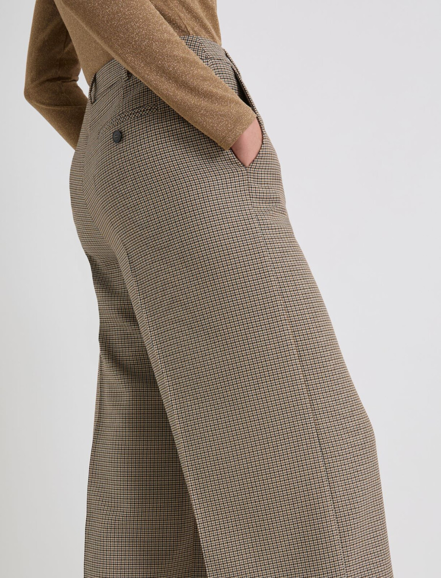 Široke hlače z lureksom - naravne